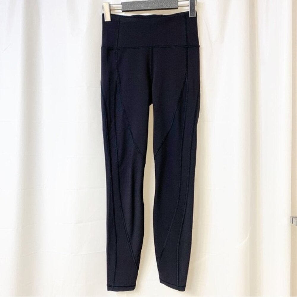 Lululemon Wunder Under High-Rise Tight Ribbed 28" Black Size 4